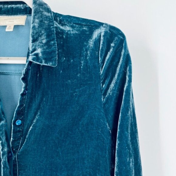 Anthropologie Moulinette Sours Velvet Button Down  Mini Shirt Dress Size XS - Picture 5 of 12